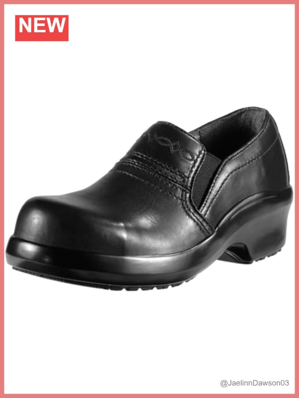 Leather Work Clog with Composite Toe Slip-On Safety Shoe for Women